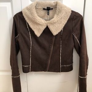 LAST CALL - Faux Shearling Leather Suede Jacket